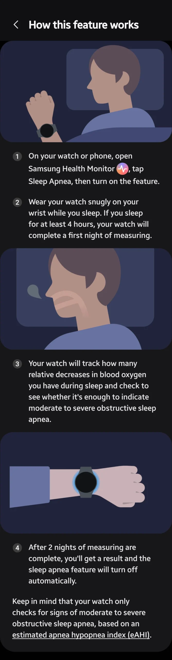 Galaxy Watch Sleep Apanea feature screenshot 2