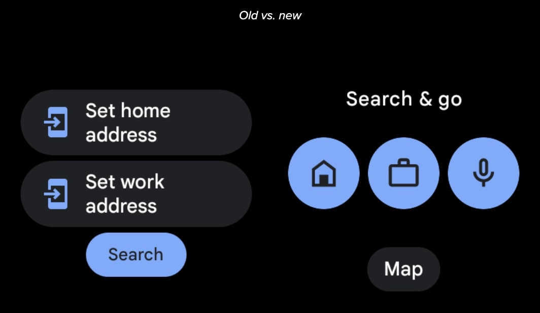 Google Maps for Wear OS interface update