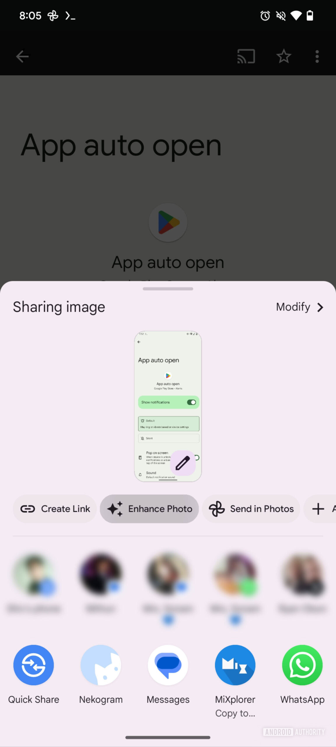 Google Photos enhance photo shared image