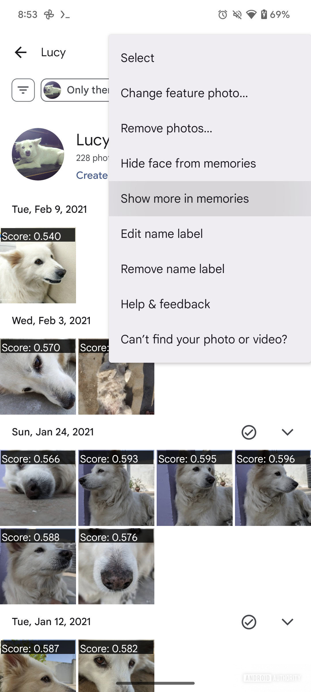 Google Photos show more faces in memories 3