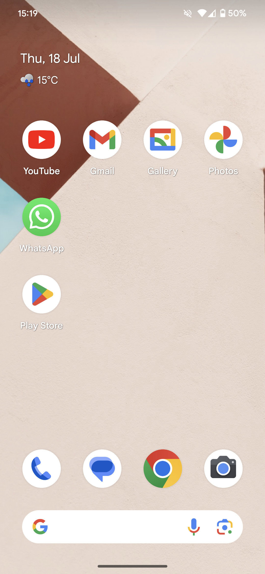 Google Pixel UI screenshot home screen