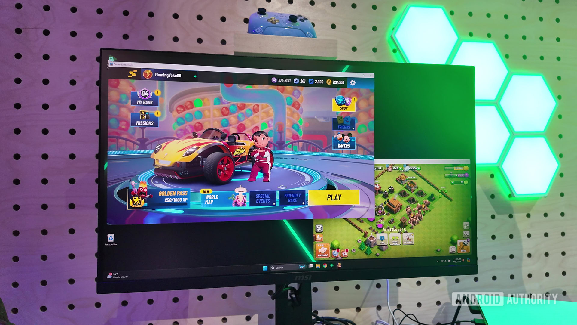 Google Play Games on PC Showing Two Android Games at Once