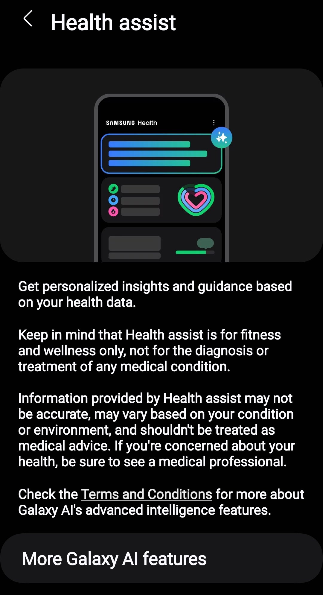 Health Assist features in One UI 6.1.1