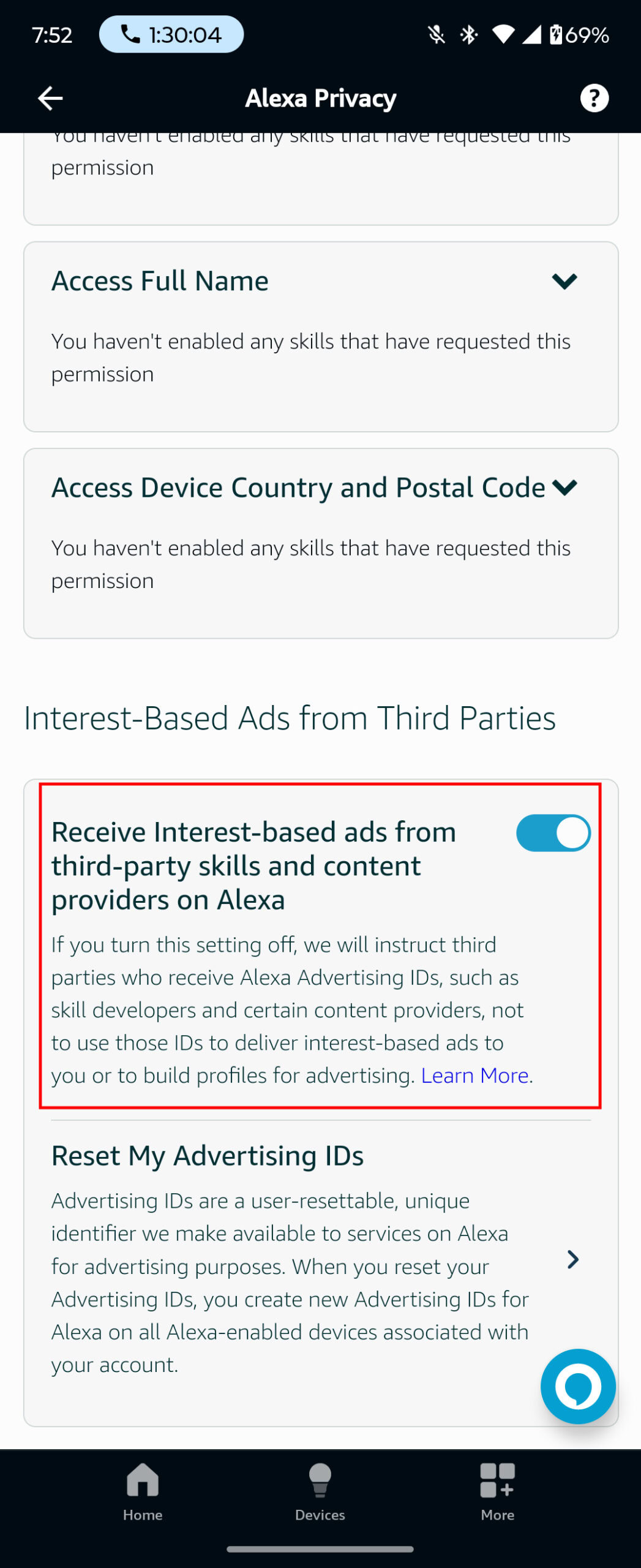 How to turn off Amazon interest based ads on the Alexa app (4)