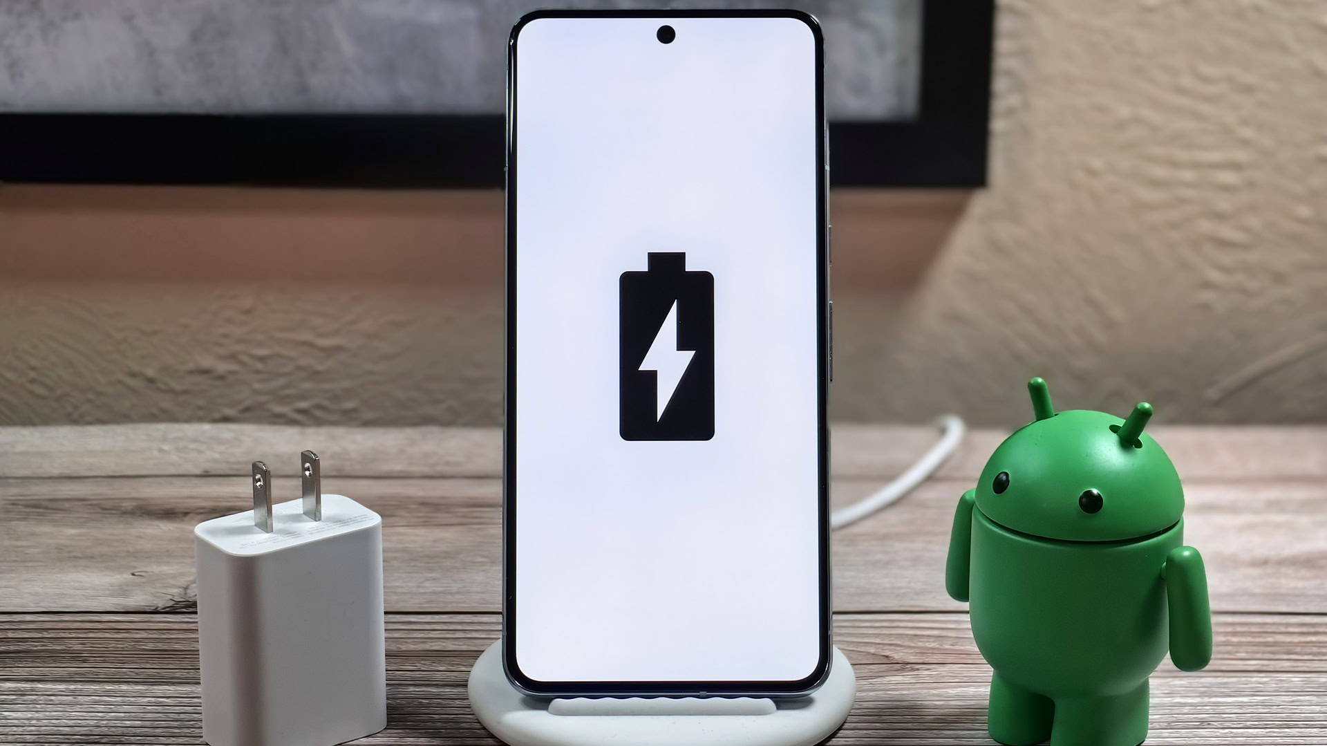 Pixel 8 Pro with charging icon on screen