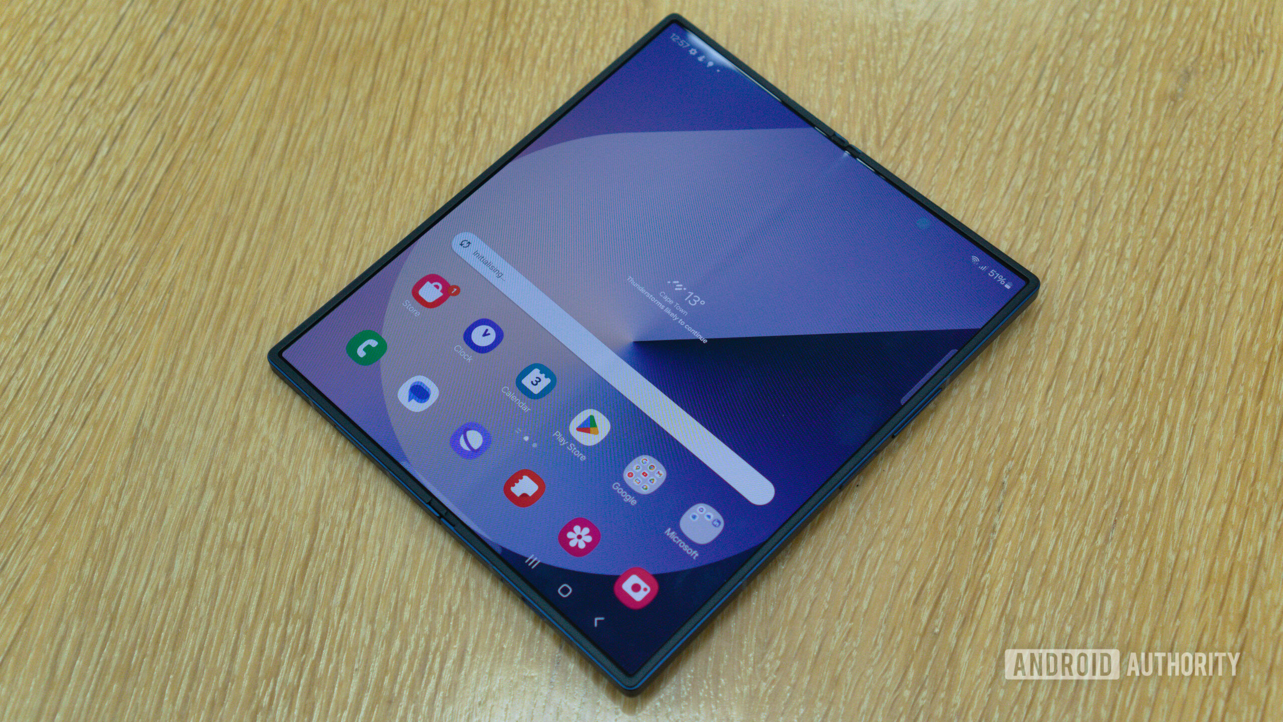 Samsung Galaxy Z Fold 6 unfolded on table