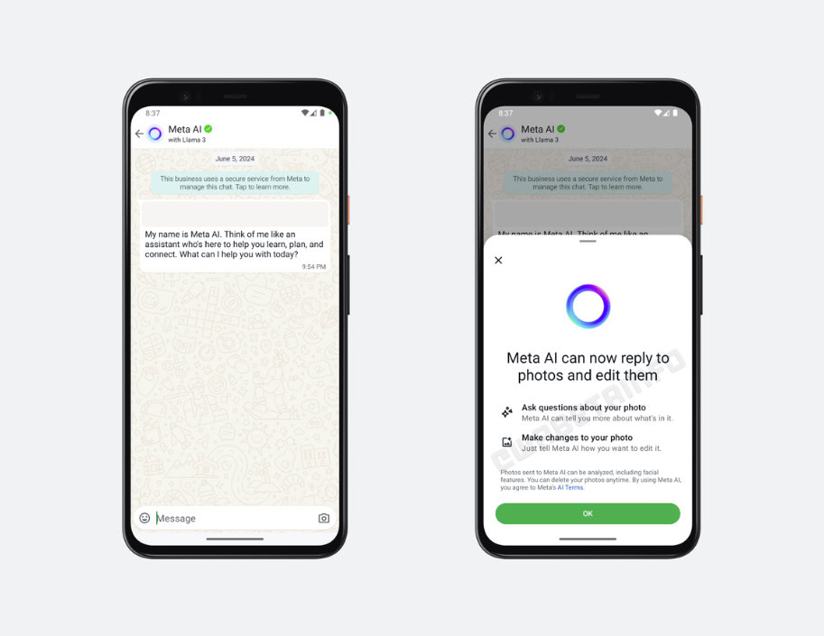 Новая функция WhatsApp позволит Meta AI редактировать ваши фотографии за вас
