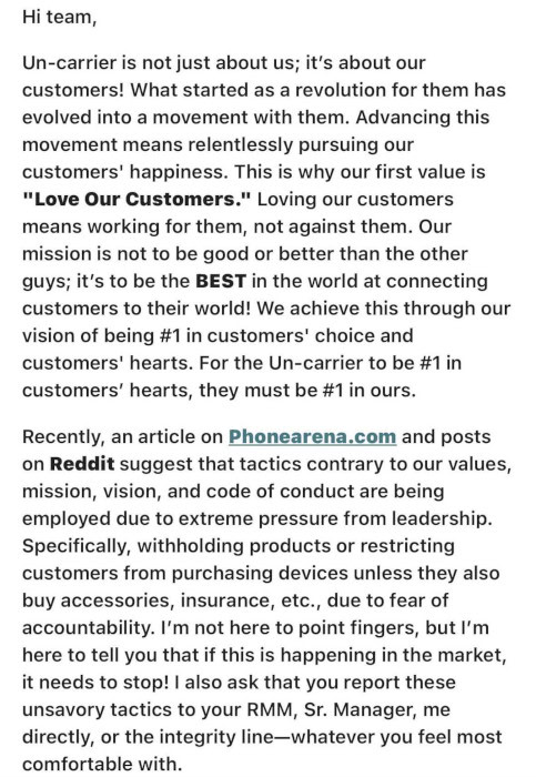 T Mobile internal email sales tactics reddit 2blessed2be