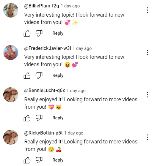 YouTube Porno Kommentare