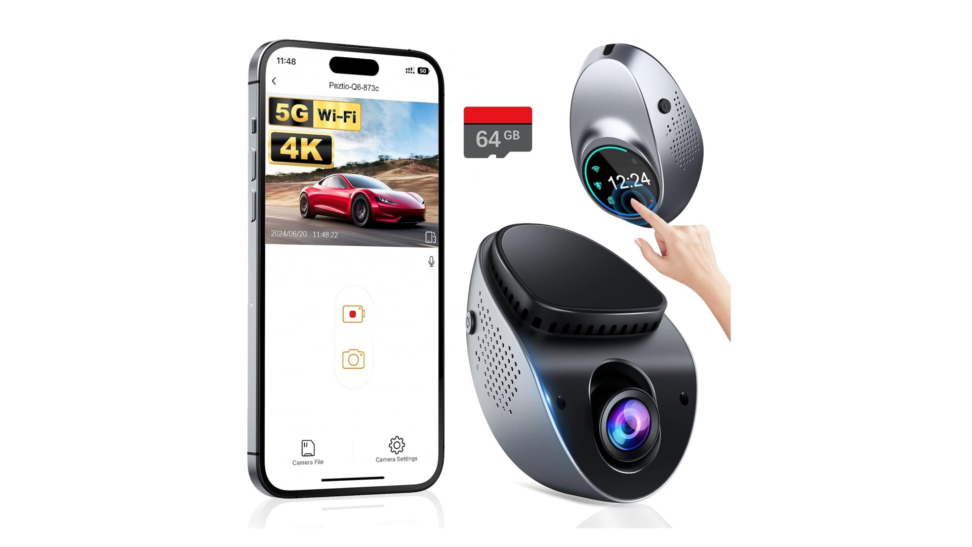 affver dash cam 4k with touch screen