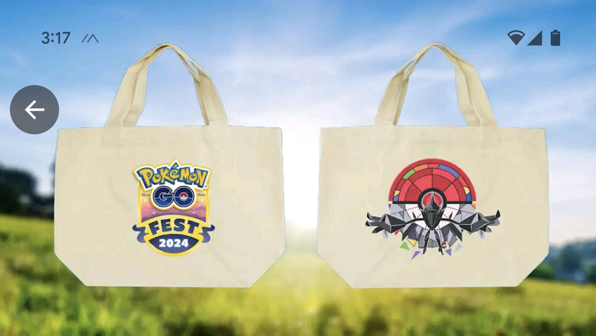 Pokemon Go Bag is offered as a promotion for Play Points.