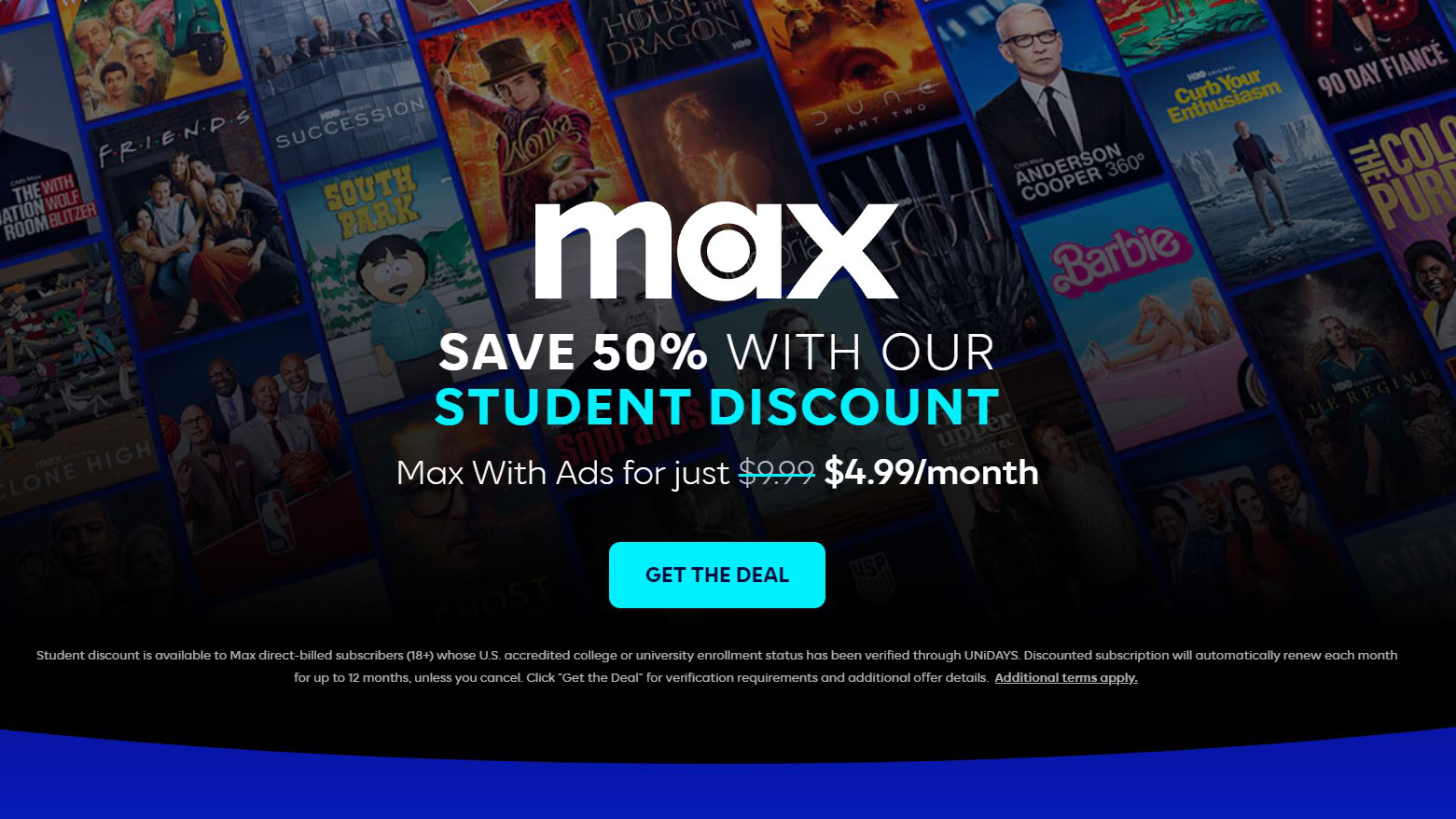 max student discount