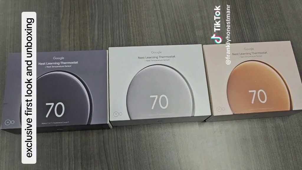 Alle drei Farben des Nest Learning Thermostats der 4. Generation