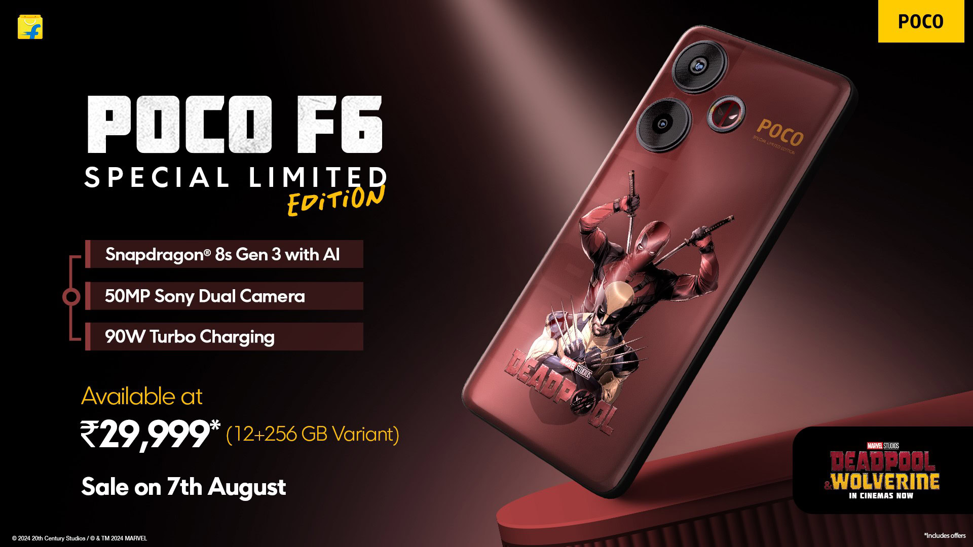 X advertisement for the POCO F6 Deadpool edition