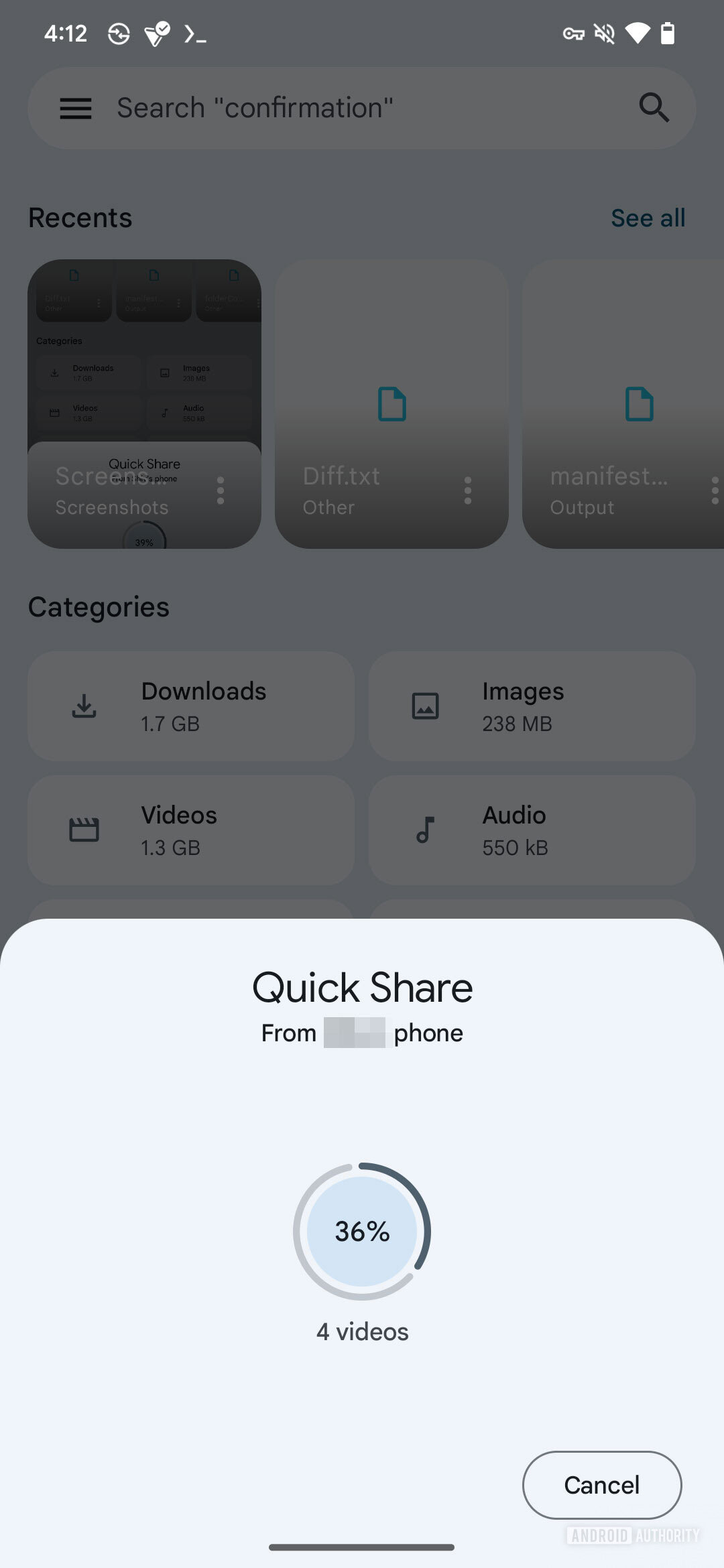 Quick Share could get upgraded transfer bar with percent complete (APK teardown)