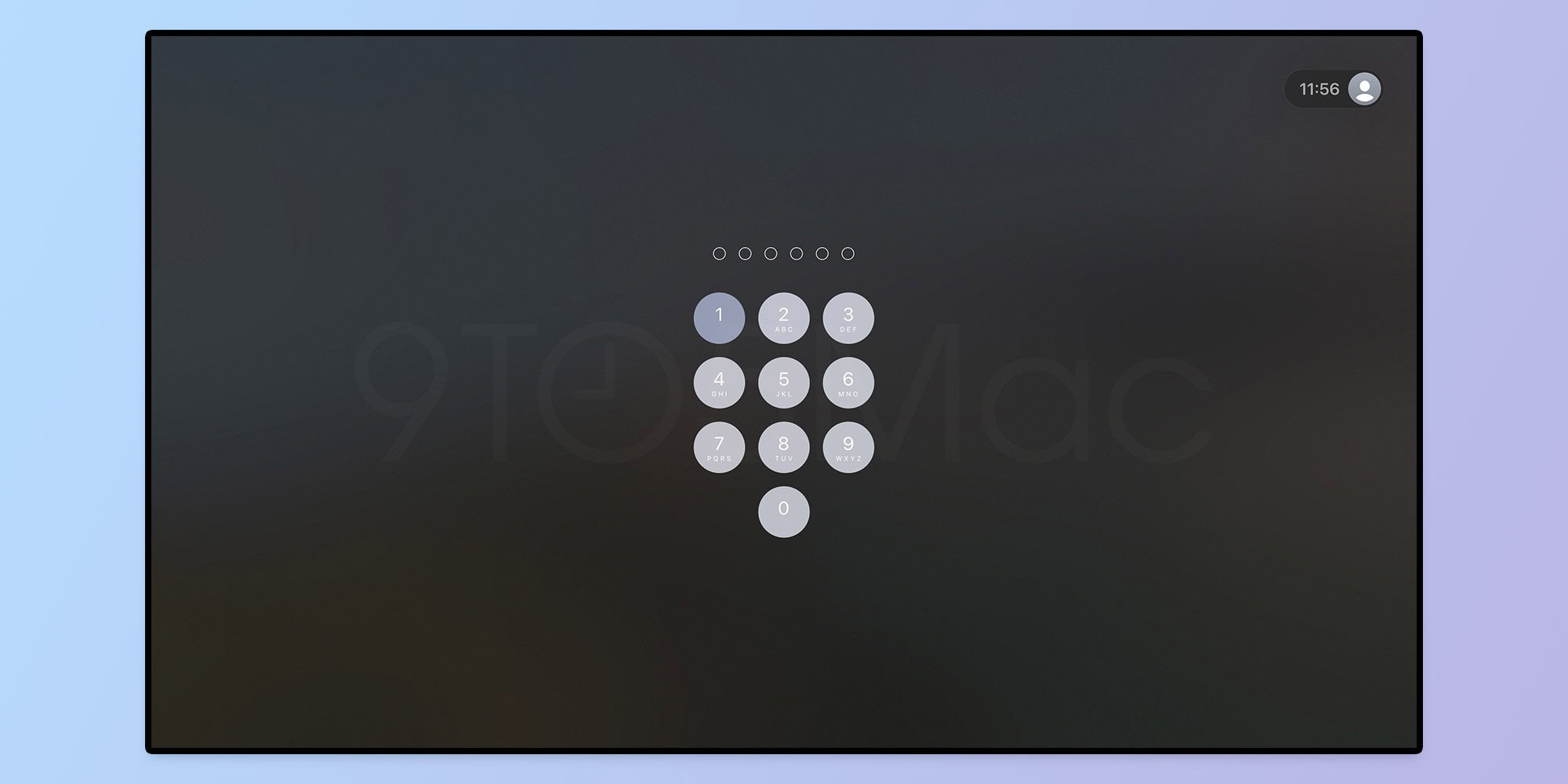 tvOS 18 beta 3 lock screen interface for touchscreen HomePod