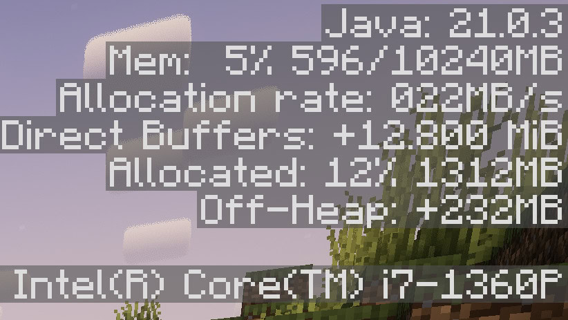 Minecraft memory allocation