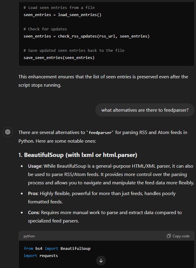 ChatGPT RSS Python