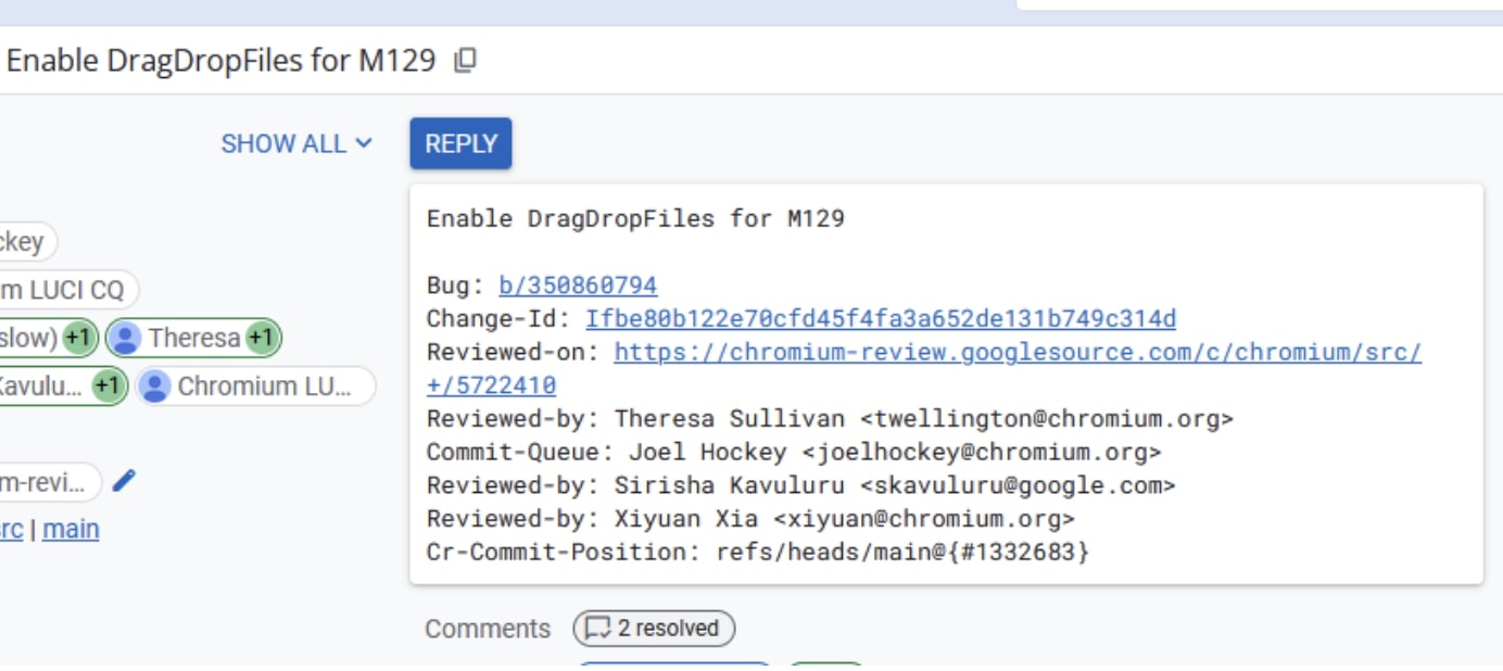 Enable DragDropFiles for M129