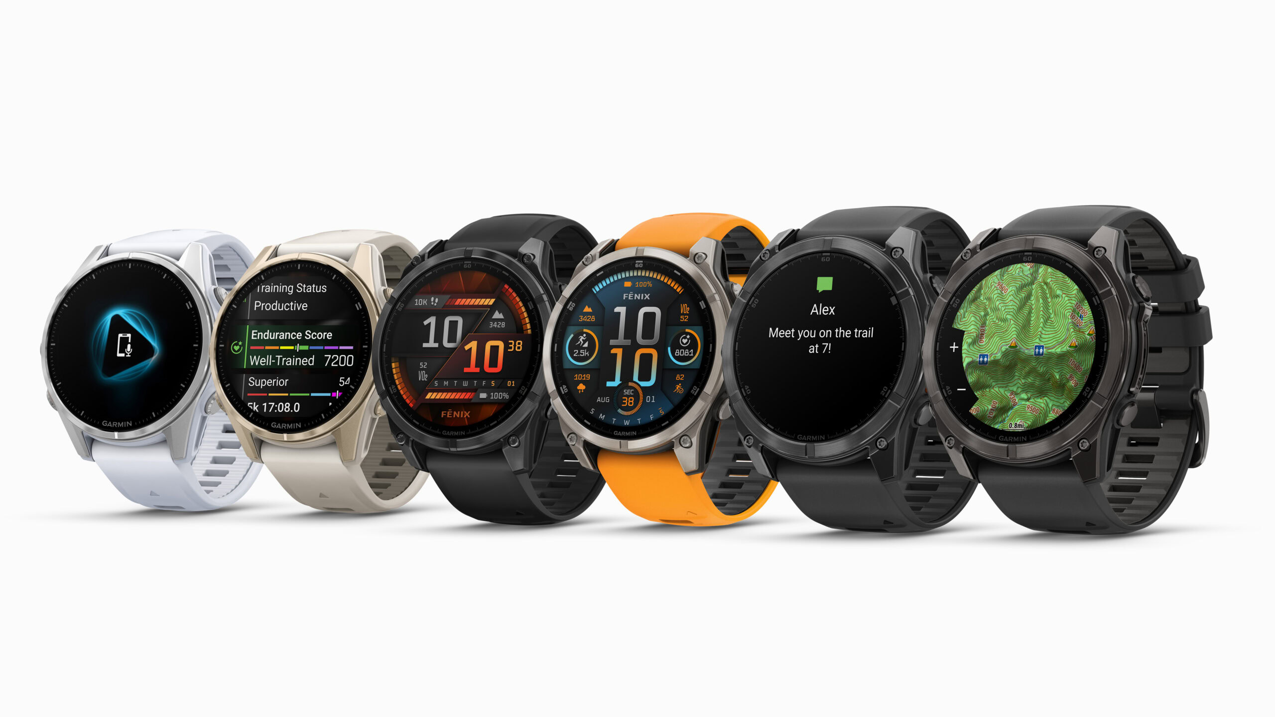 A product image highlights the Garmin fenix 8 family.