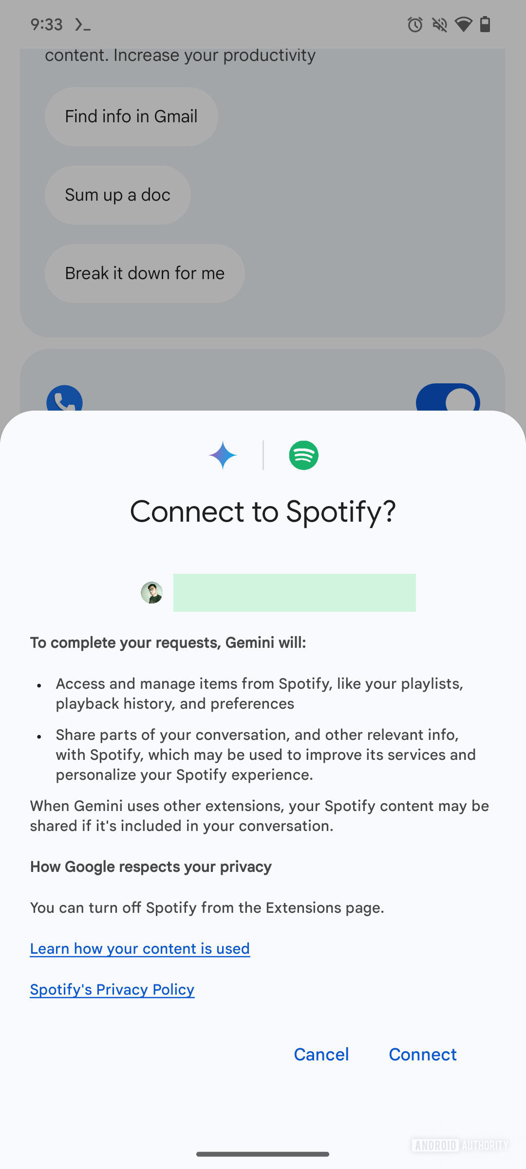 Spotify вскоре может получить собственное расширение Gemini, и вот как оно может работать