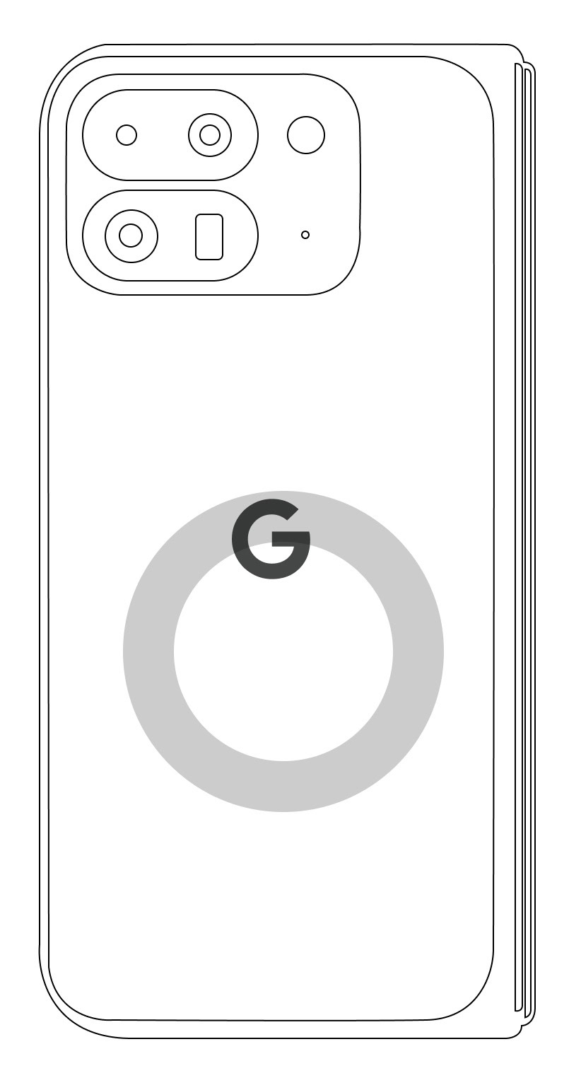 Google Pixel 9 Pro Fold wireless charging coil position