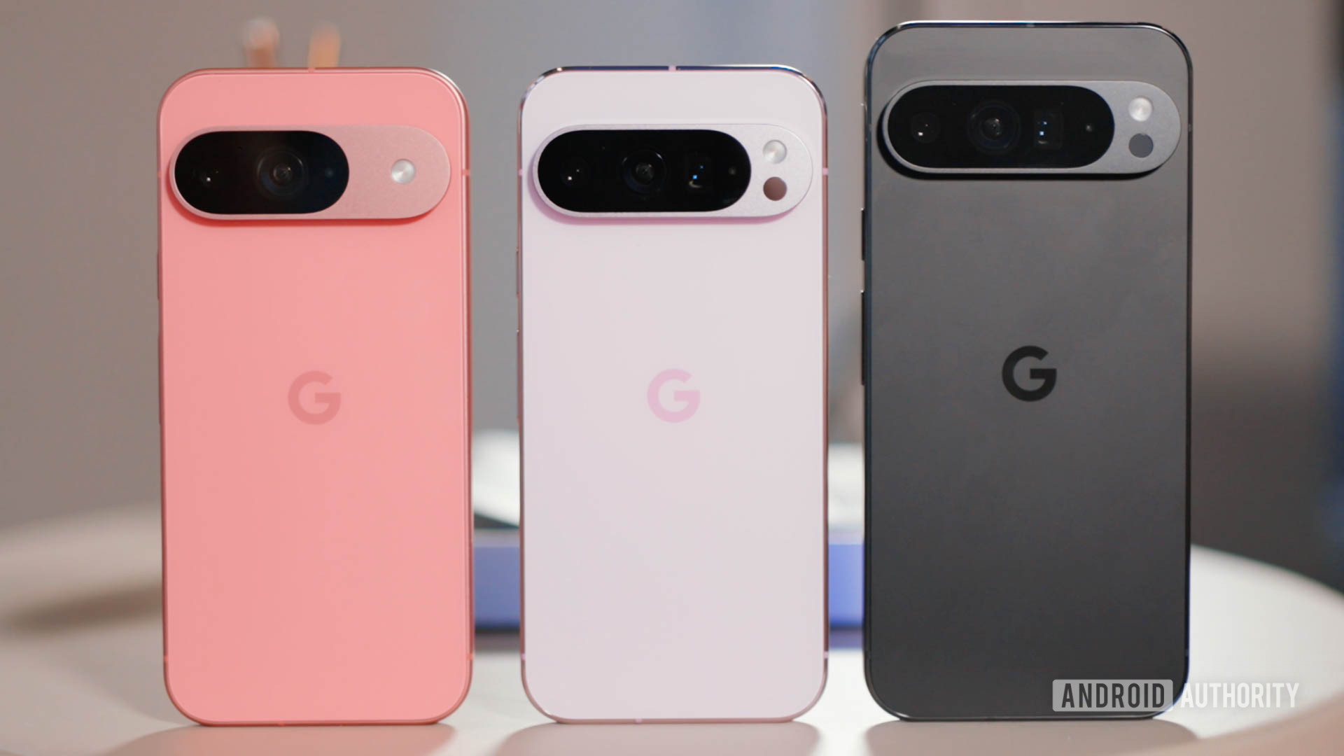 Google Pixel 9 series colors side by side