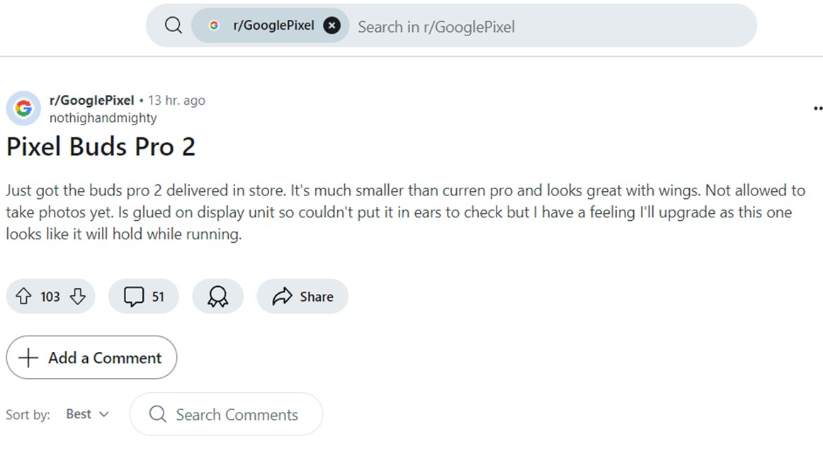 Google Pixel Buds Pro 2 Reddit Questions