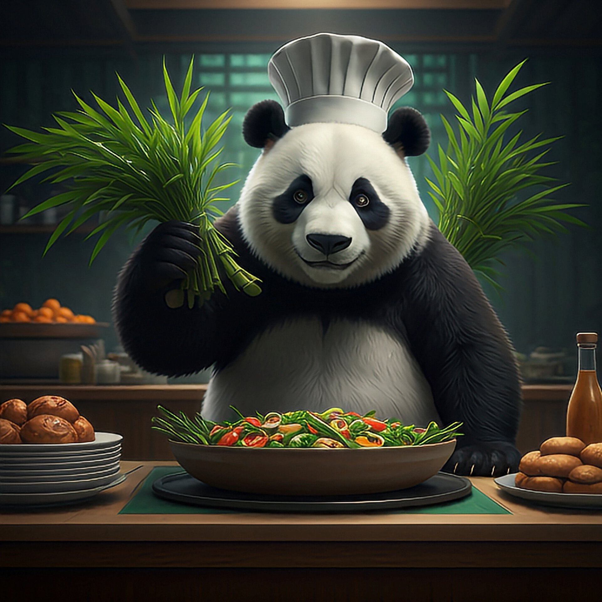 Google Pixel Studio panda chef