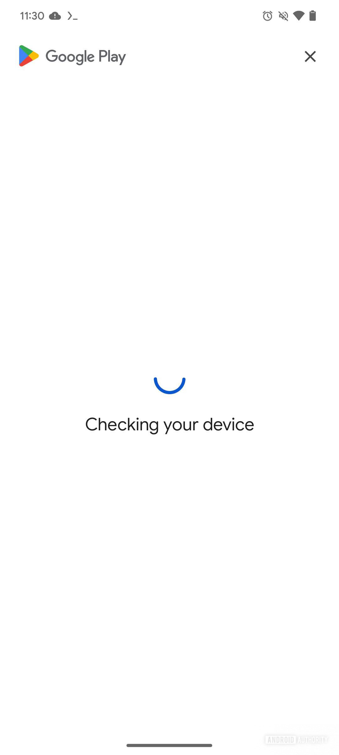 Google Play Protect certification checking your device screenshot.