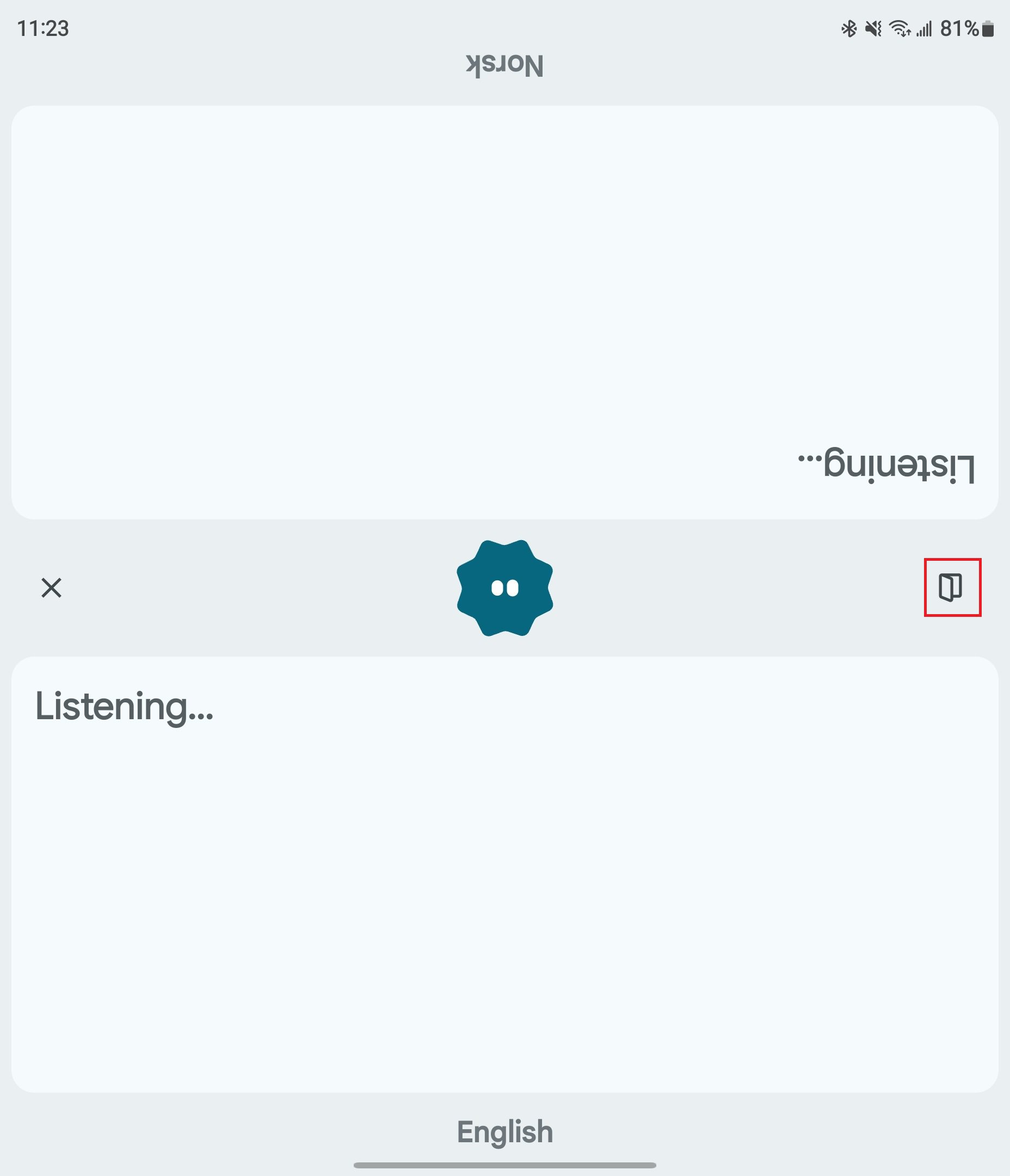 How to access Google Translate dual screen mode step 3