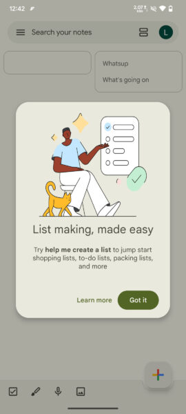 Google Keep’s ‘Help me create a list’ feature comes to all Pixel phones