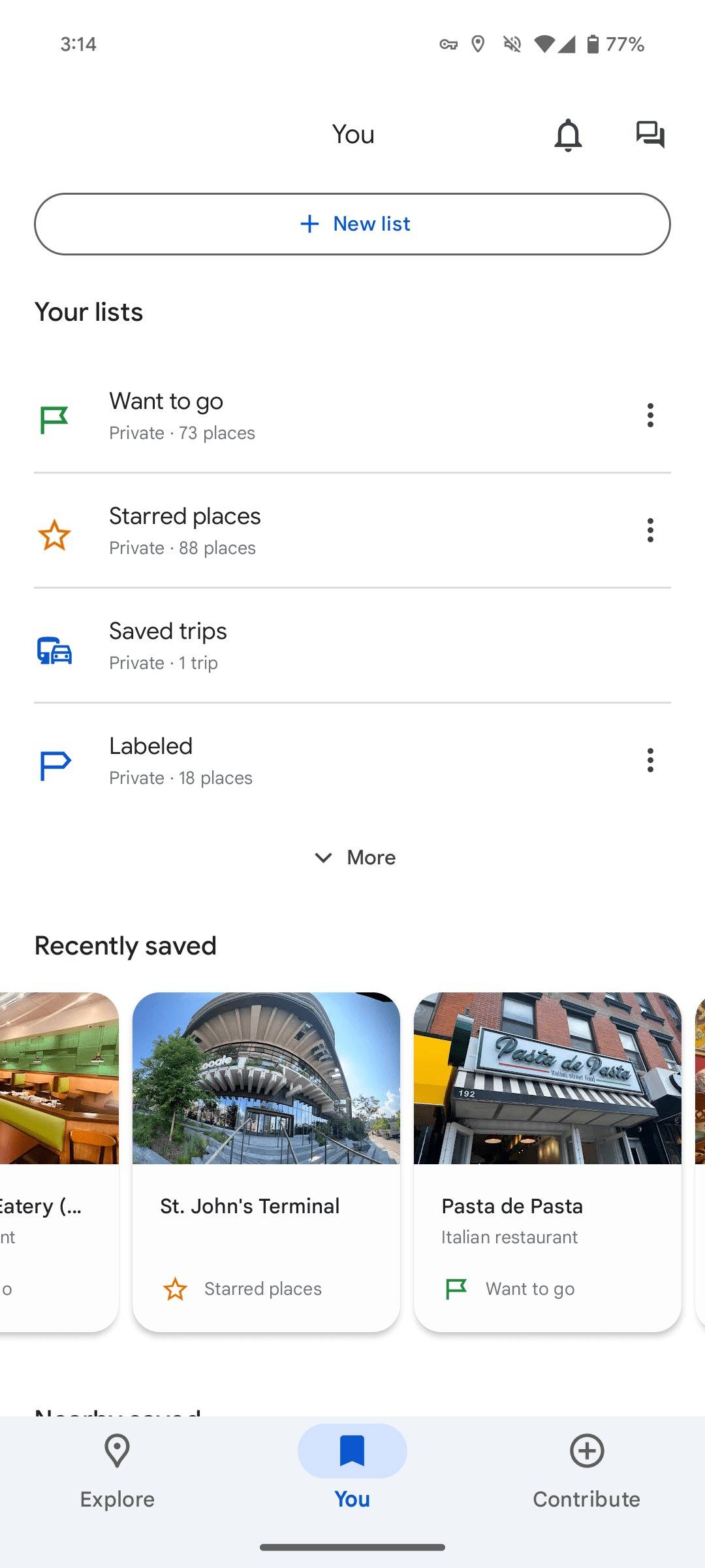 New Google Maps bottom bar design.