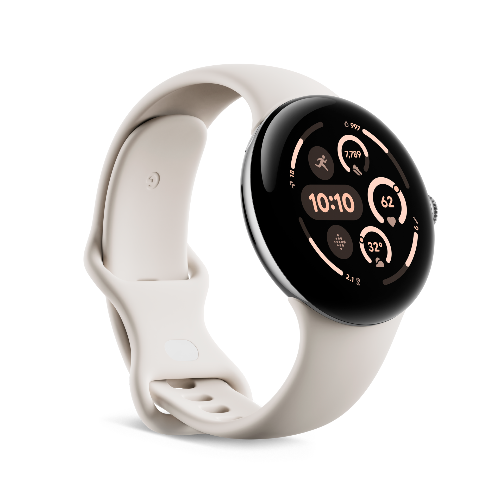 Pixel Watch 3 45mm Active Porcelain Side 2