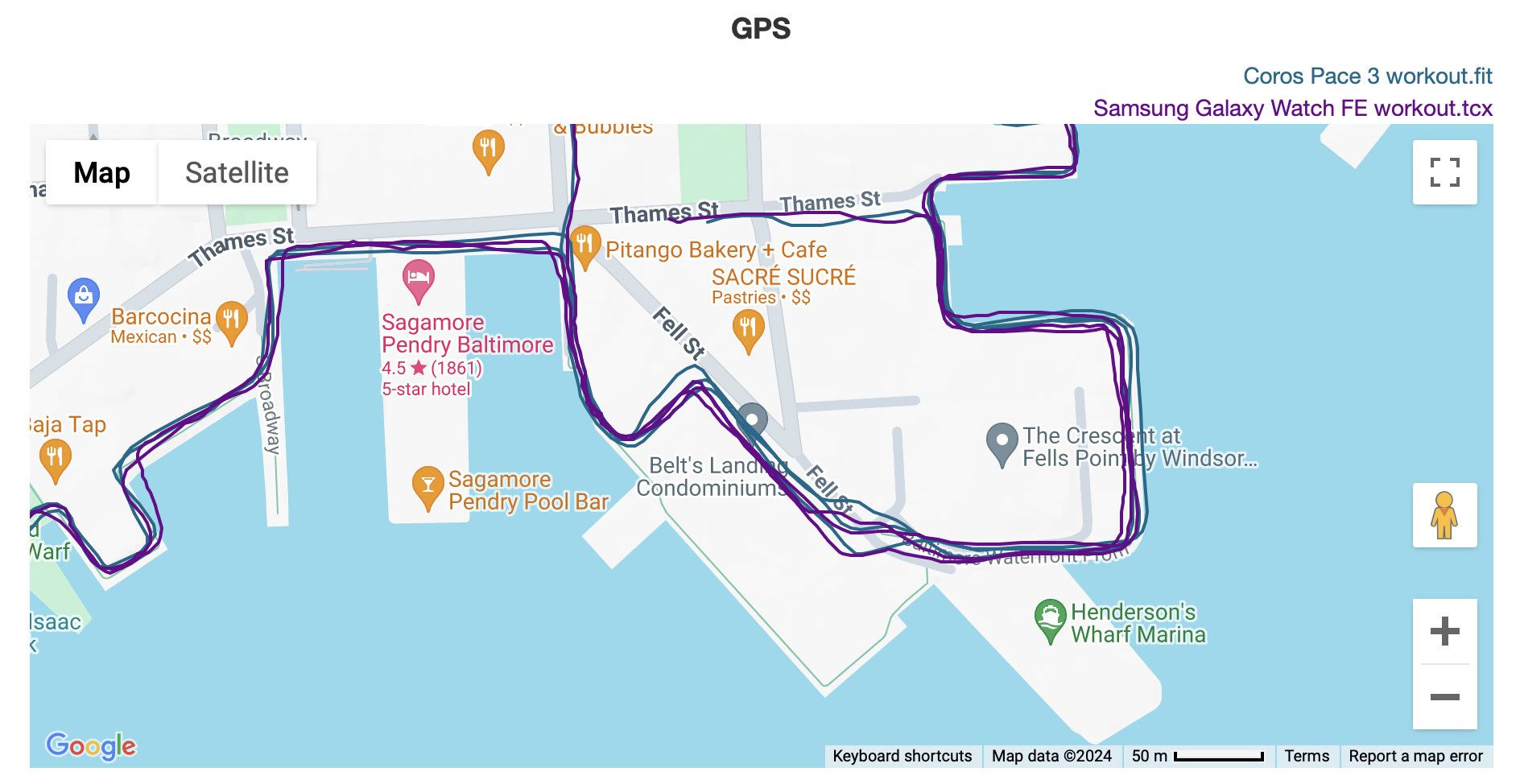 Samsung Galaxy Watch FE map