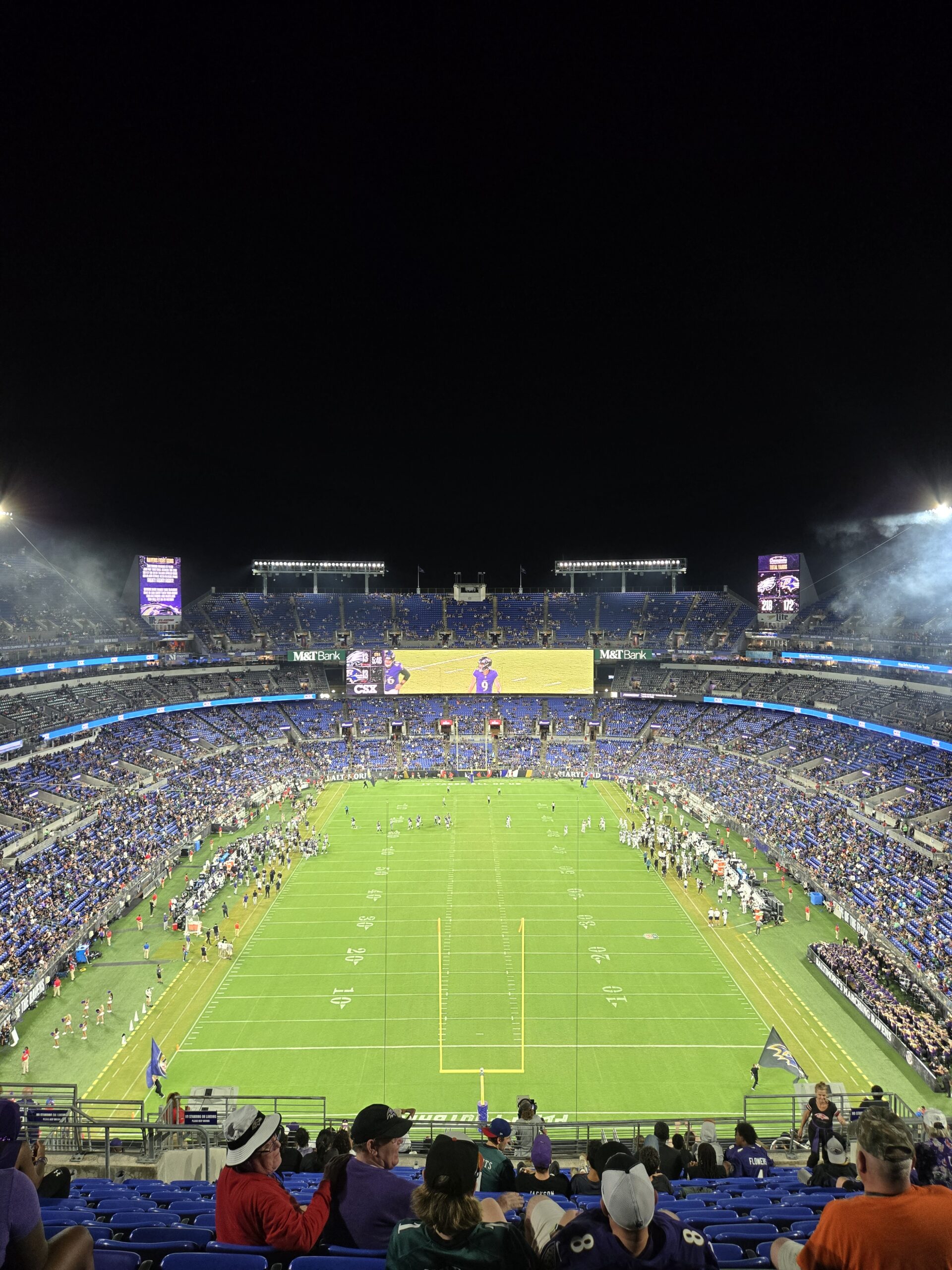 Samsung Galaxy Z Flip 6 ravens stadium night