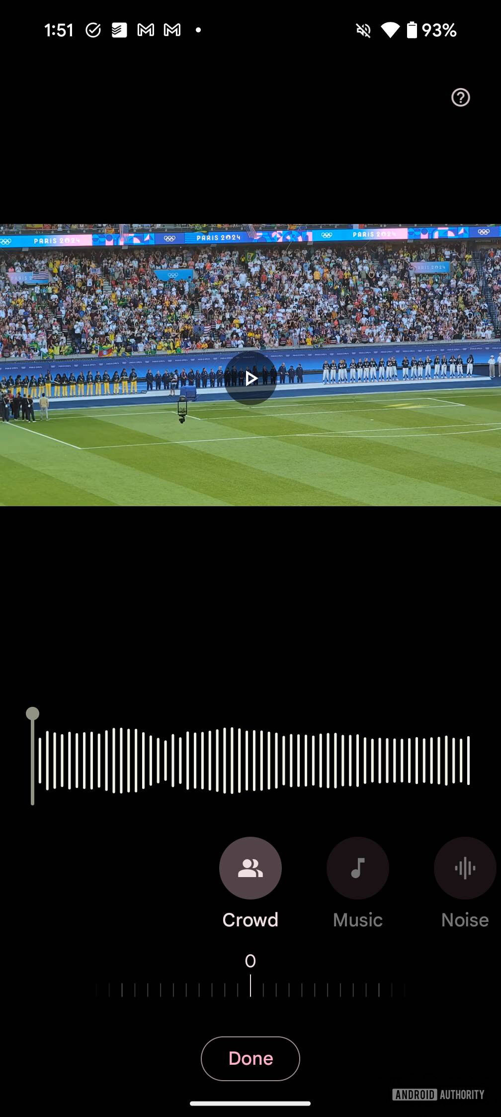 Screenshot of Audio Magic Eraser on the Pixel 9 Pro.