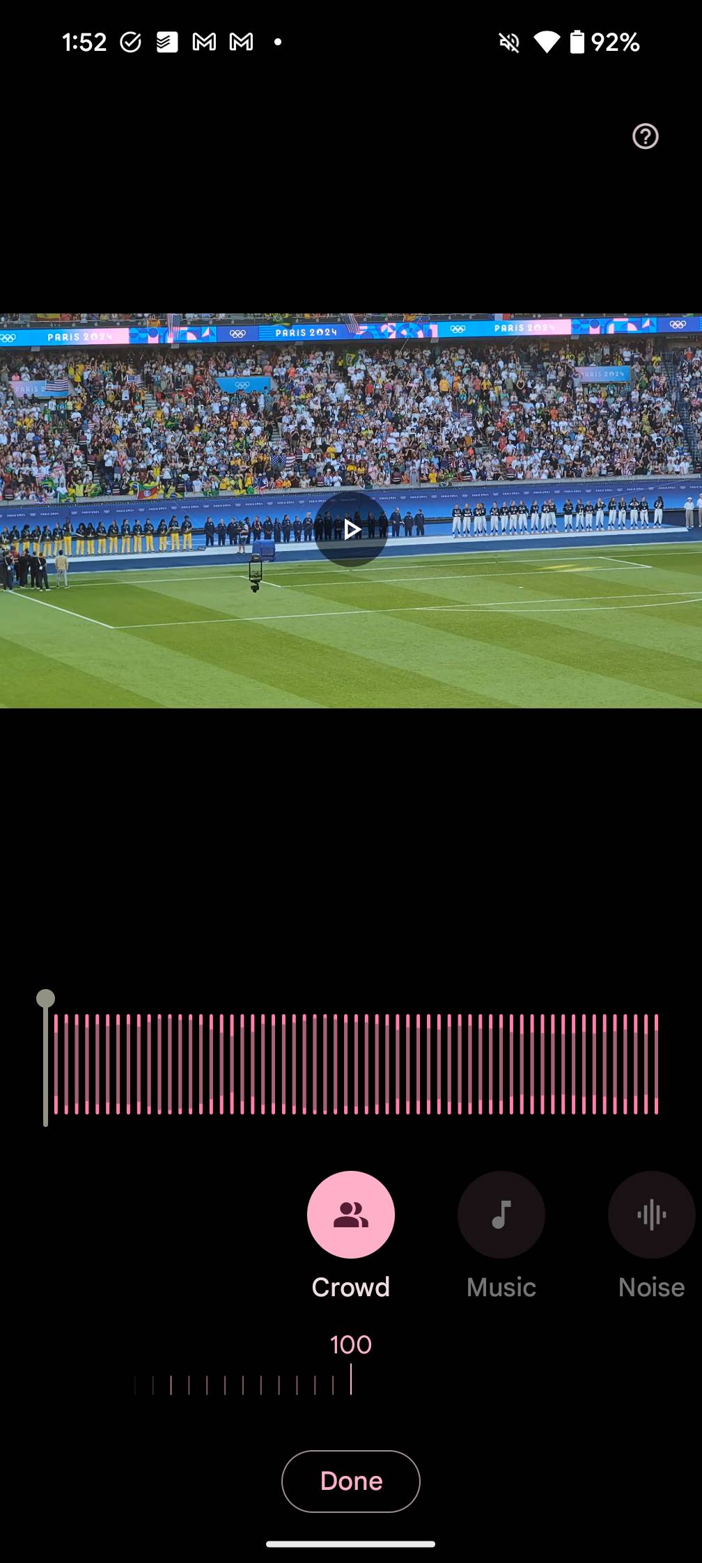 Screenshot of Audio Magic Eraser on the Pixel 9 Pro.