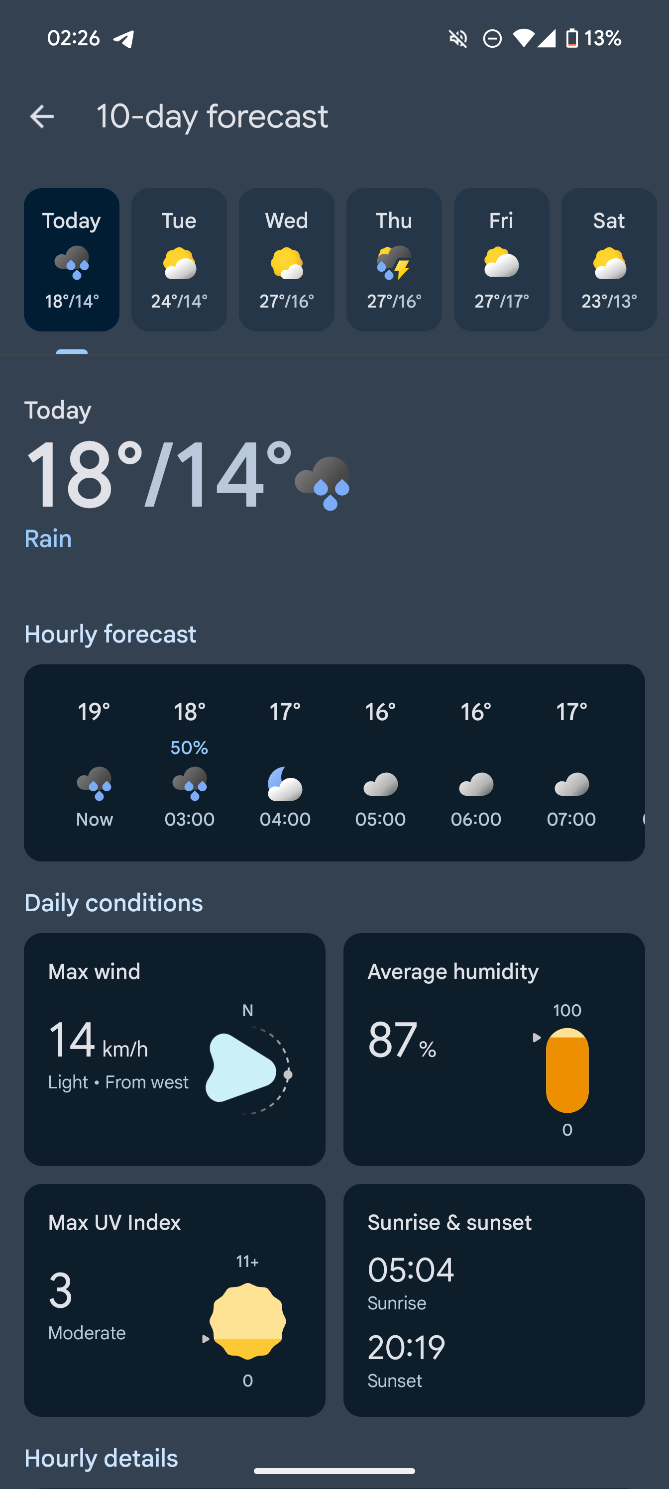 Captura de pantalla 3 de la aplicación Google Weather