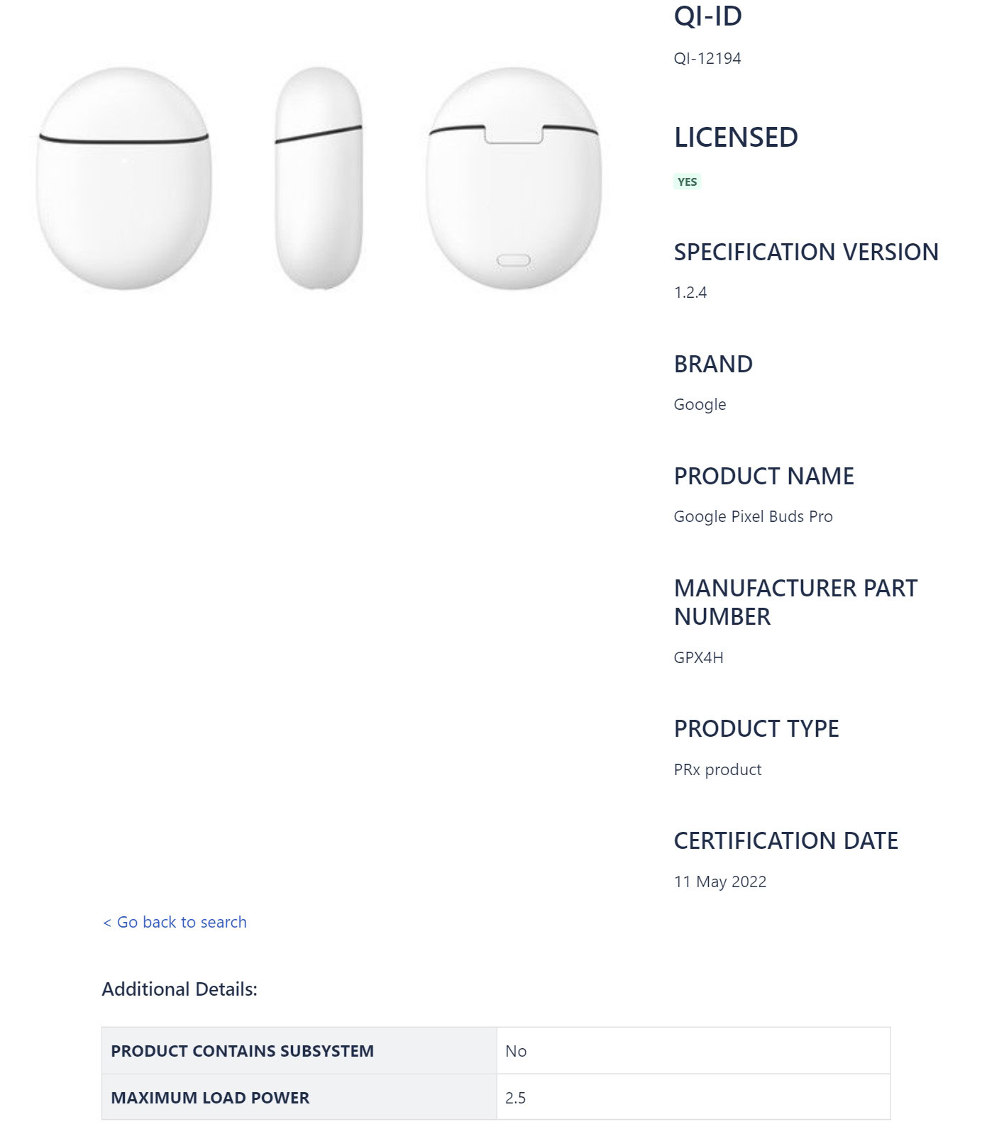 WPC filing for Pixel Buds Pro