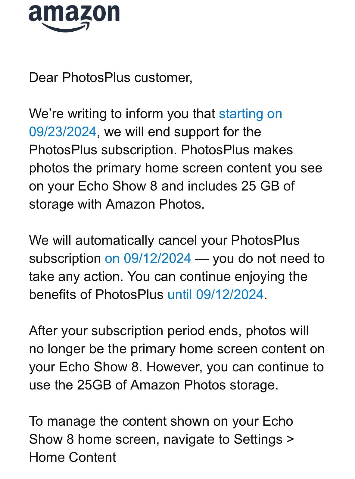 Amazon is canceling Photos Plus