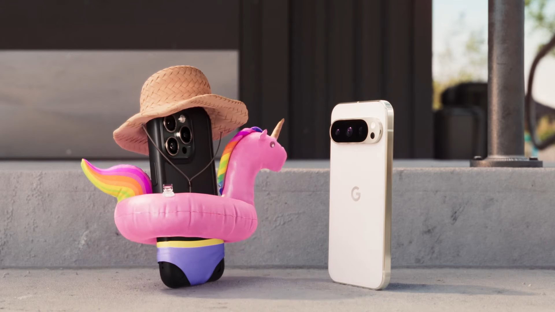 Stop-motion sequence featuring an iPhone and Pixel