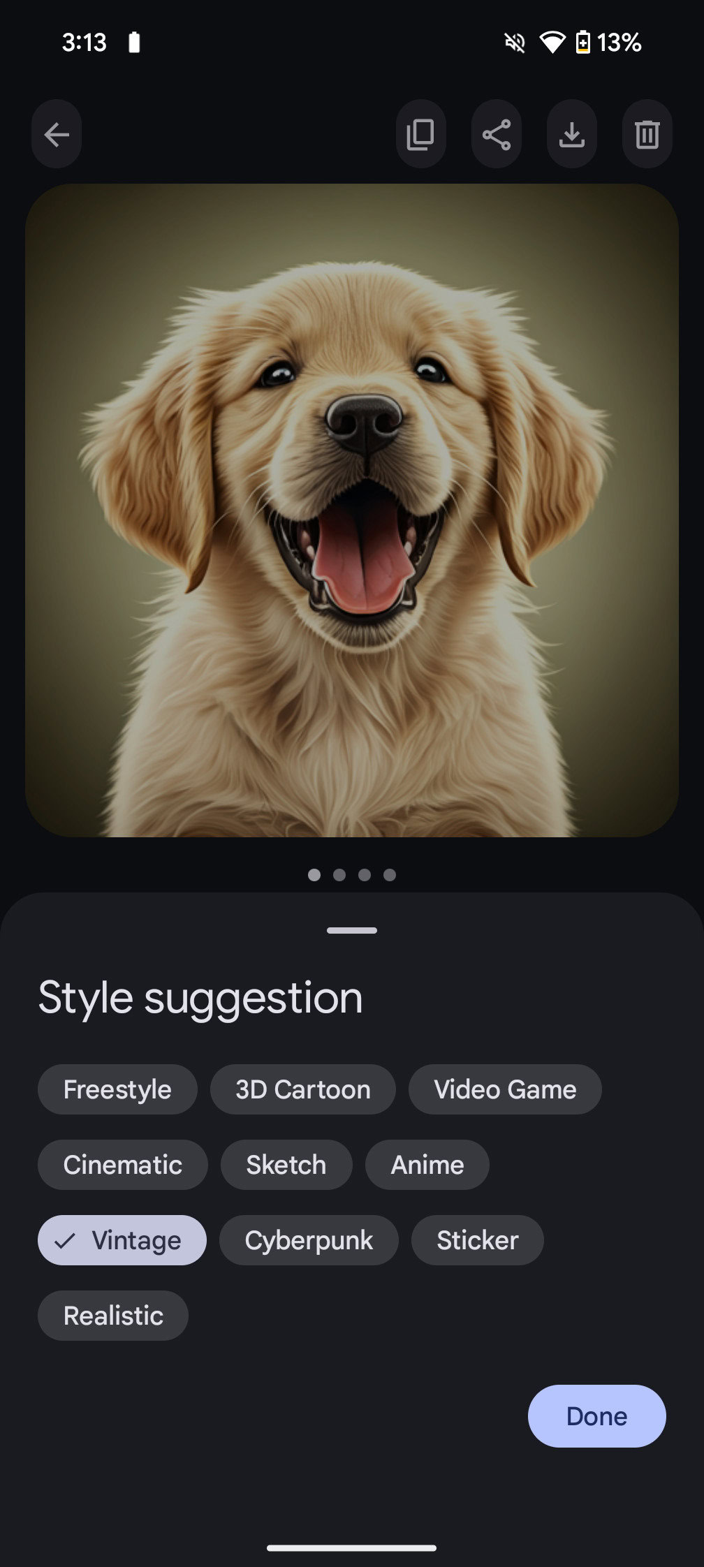 google pixel studio screenshot styles vintage