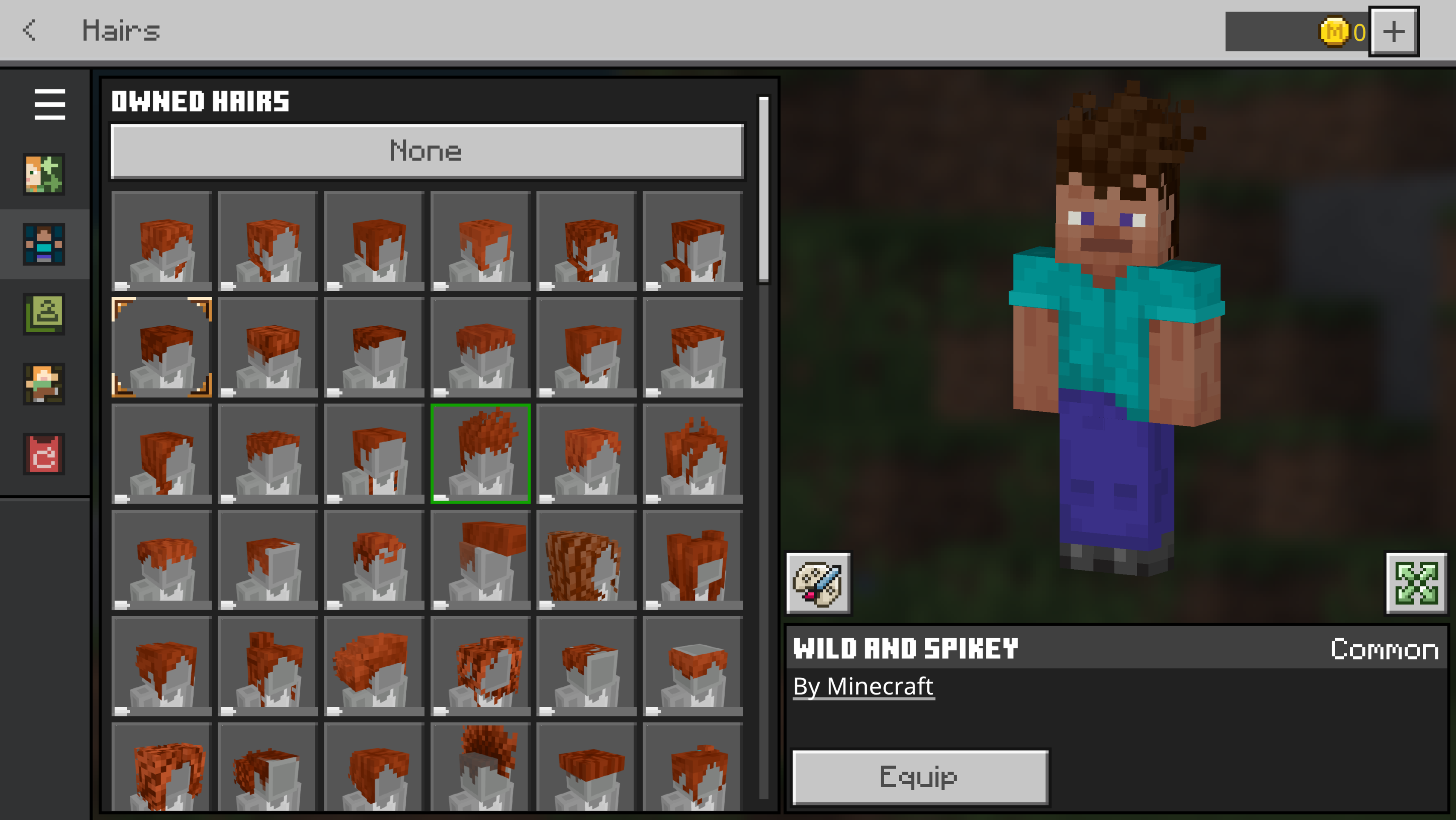 minecraft bedrock skin editor hair