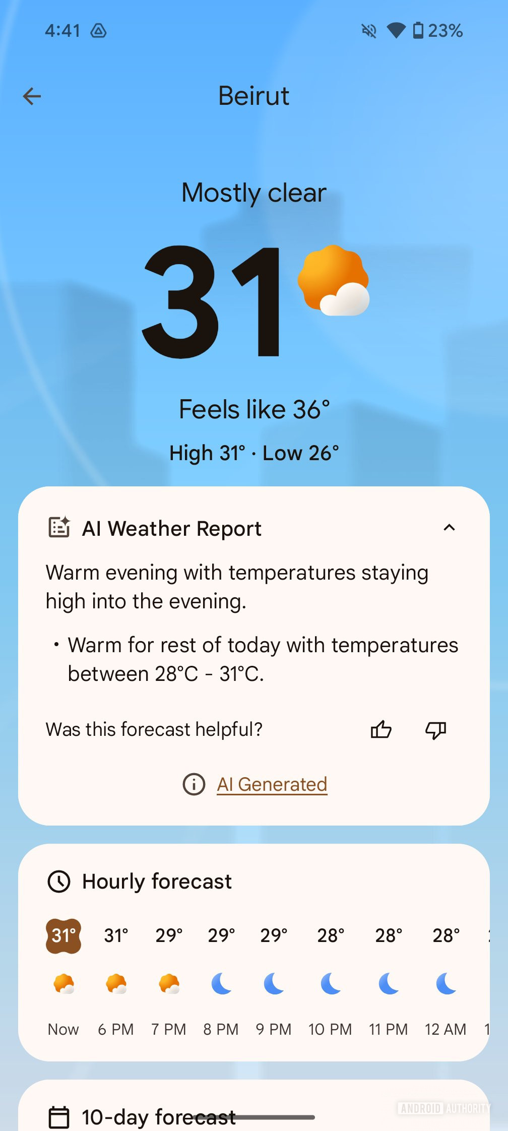 pixel weather app ai report 3 convert