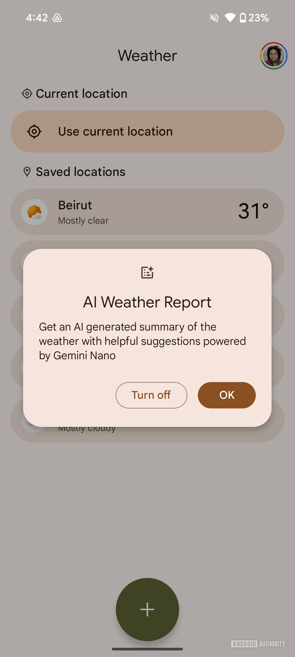 pixel weather app settings ai report convert