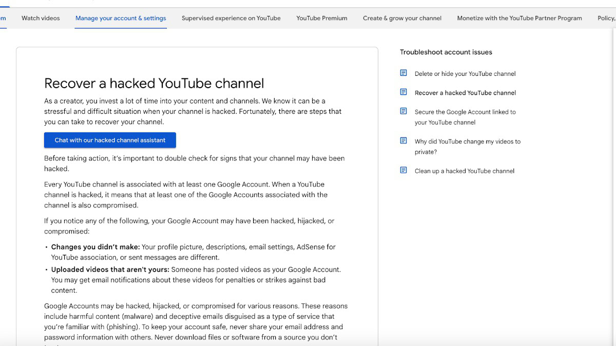 Is your YouTube account hacked? Google now has a new recovery tool for that