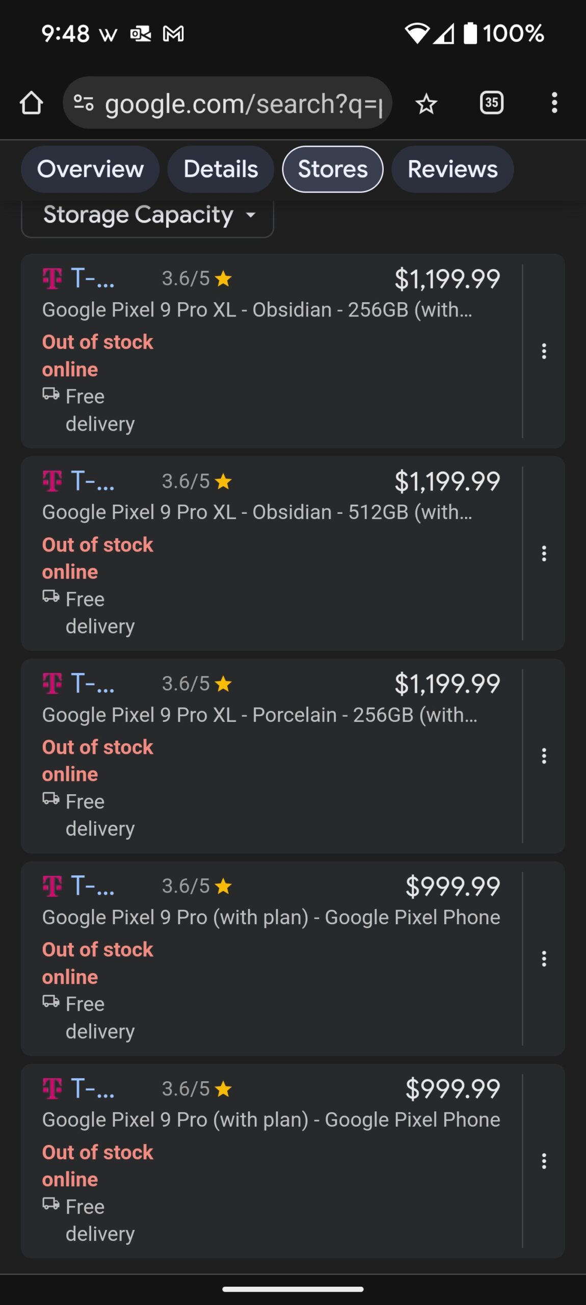 Possible T-Mobile Pixel 9 pricing