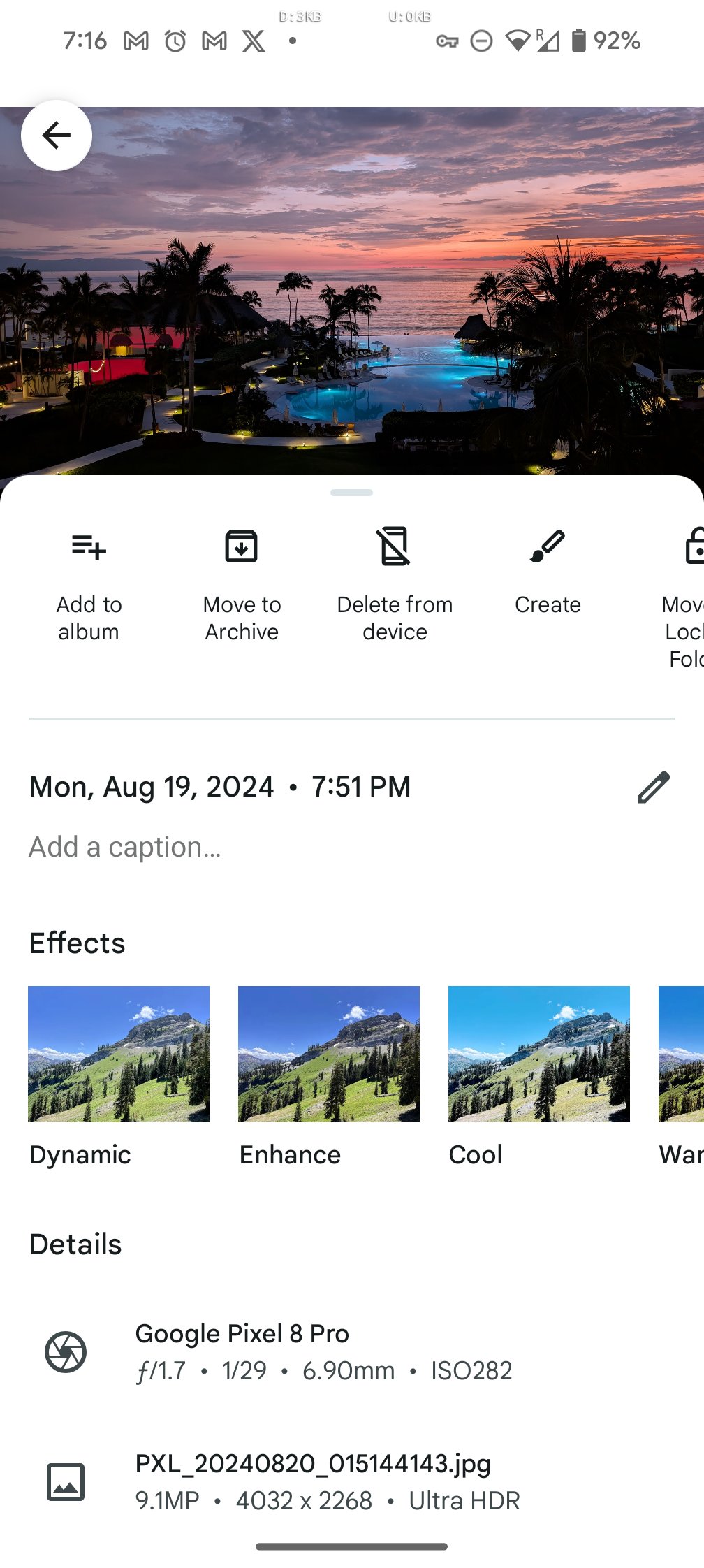 Google Photos can now perform basic edits on Ultra HDR images without an issue