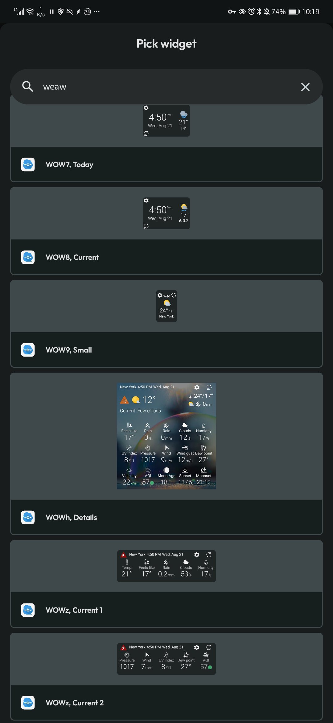 weawow widgets 3